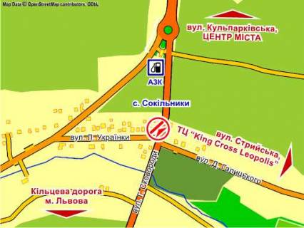 Billboard B in Lviv s. Sokil'niki, st. G. Skovorodi na perehresti scheme