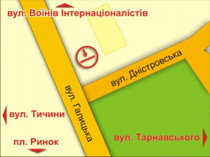 Citylight A in Ivano-Frankivsk st. Dnistrovs'ka, 3 (univermag "Prikarpatta"), misce 3 scheme