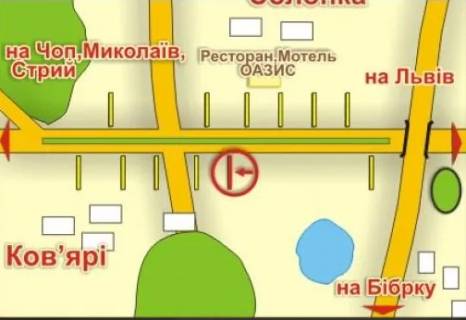 Billboard B in Lviv с. Солонка (напрямок до Чопа), місце 11 scheme