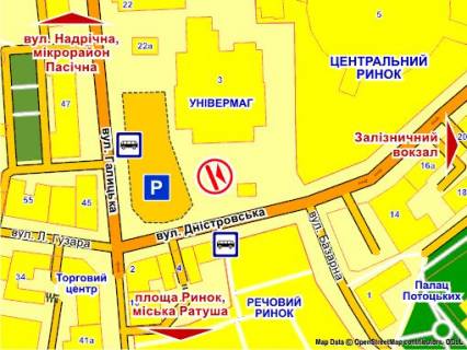 Prismatron, Prism A in Ivano-Frankivsk st. Dnistrovs'ka, 3 - Galic'ka (do Rinku), prizma 3 - 396147 scheme