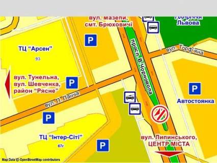Scrolller, Scroll Р/П in Lviv пр. Чорновола – Торф'яна (до центру), розмір 2,3 х 3,2 м скрол - 557717 scheme