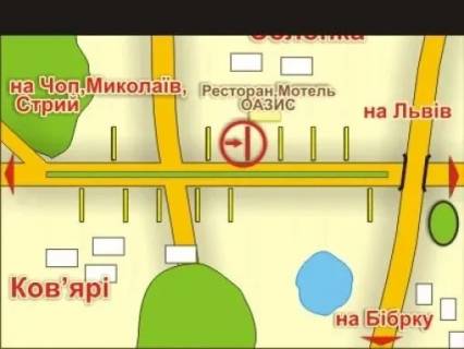 Billboard B in Lviv с. Солонка (напрямок до Львова), місце 4 scheme