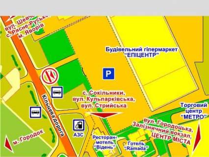 Billboard B in Lviv вул. Городоцька, 302 (заїзд на ТЦ "Епіцентр", с. Зимна Вода), місце 9 scheme