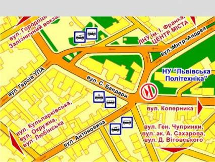 Video Billboard A in Lviv вул. Антоновича – Бандери – Невського, розмір 2,3 х 3,2 м екран - 563427 scheme