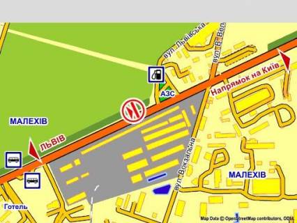 Billboard B in Lviv с. Малехів (Київська траса, біля АЗС "WOG"),  5х12 м scheme