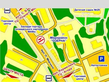 Billboard B in Khmelnitsky st. P. Mirnogo, 28 A scheme