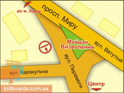 Billboard B in Zhytomyr Majdan Vizvolenna, 8 scheme