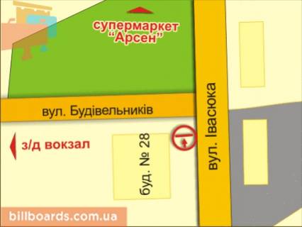 Billboard B in Ivano-Frankivsk st. Ivasuka, 28, znizu scheme