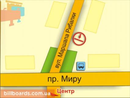 Billboard B in Khmelnitsky st. Marsala Ribalka, 8 scheme