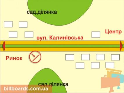 Billboard A in Chernivtsi st. Izmajlivs'ka - Bilorus'ka scheme