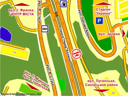 Prismatron, Prism A in Lviv per. st. Stusa - av. Cerv. Kalini , prizma 3 - 176659 scheme