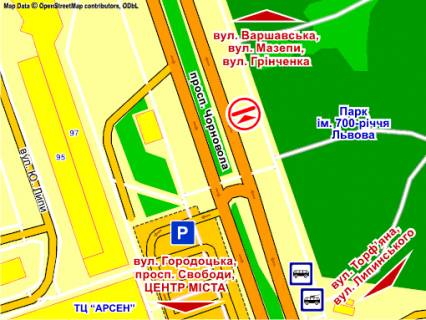 Prismatron, Prism A in Lviv av. Cornovola, navproti bud 95, prizma 2 - 176665 scheme