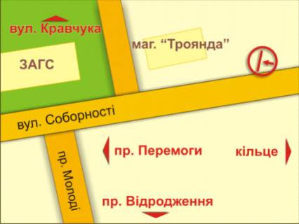 Billboard A in Lutsk av. Sobornosti, 4 scheme