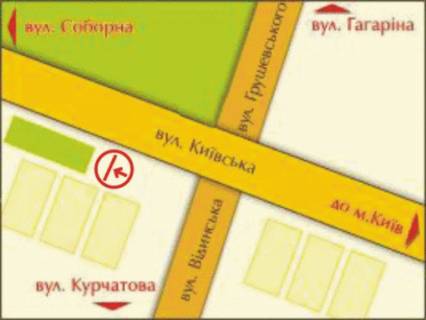 Billboard B in Rivne per. st. Kiivs'koi - Videns'koi scheme