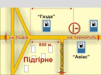 Billboard A in Lviv с. Підгірне (напрямок до міста), 5х12 м scheme