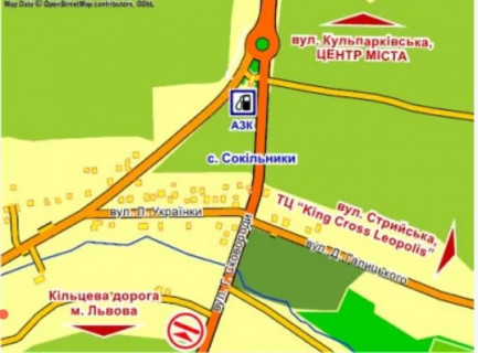 Billboard B in Lviv с. Сокільники, вул. Г. Сковороди місце 2 scheme