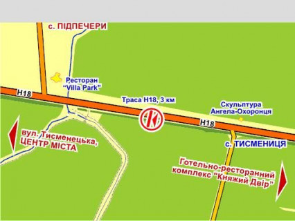 Billboard B in Ivano-Frankivsk с.Тисмениця  (поряд готель " княжий Двір") scheme