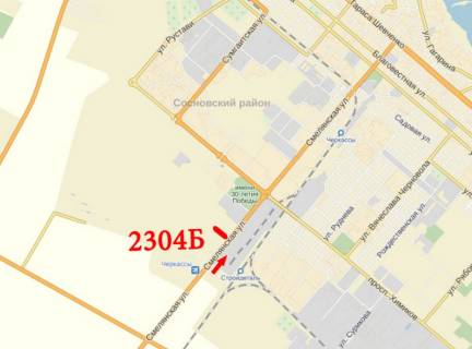 Billboard B in Cherkasy st.Smelanskaa AZS baza OPS AZS scheme