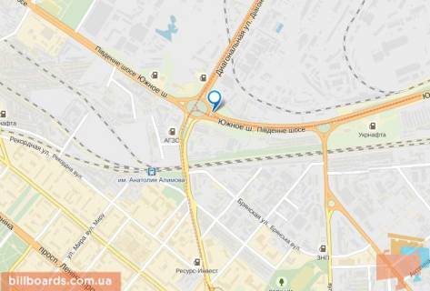 Billboard A in Zaporizhzhya Uznoe Sosse / Diagonal'naa scheme