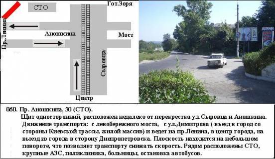 Billboard A in Kam'yanske (Dniprodzerzhinsk), 3x6  Anoskina, Navigator Zavods'kij rajon Photo 1