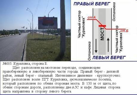 Billboard B in Kam'yanske (Dniprodzerzhinsk), 3x6  mostovij perehid Kurilivka z livogo, Dniprovs'kij rajon Photo 1