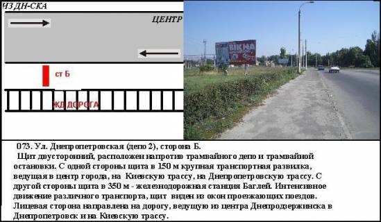 Billboard B in Kam'yanske (Dniprodzerzhinsk), 3x6  st. Siceslavs'ku slah (DepoNo2) na Dnipra Baglejskij r. Photo 1