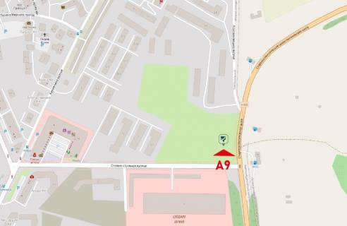 Billboard B in Khmelnitsky Sicovih Stril'civ-Starokostantinivs'ke sose scheme