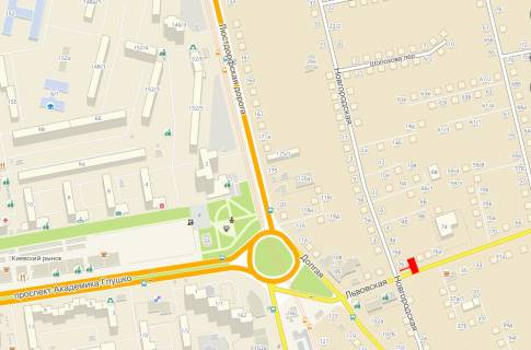 Billboard B in Odessa, 3x6x2  L'vovskaa / Novgorodskaa scheme