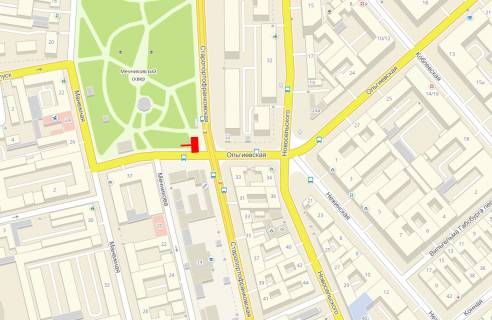 Billboard A in Odessa, 3x6x1  Ol'gievskaa Staroportofrankovskaa No14a scheme