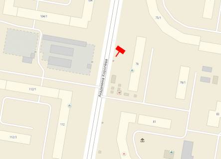 Billboard B in Odessa, 3x6x1  Koroleva Ak. 79 scheme