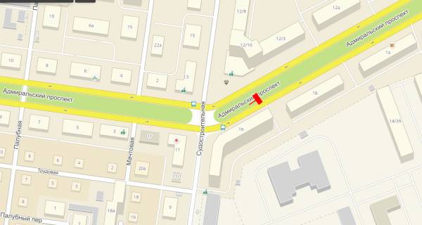 Billboard B in Odessa, 3x6x2  Admiral'skij prospekt / Sudostroitel'naa scheme