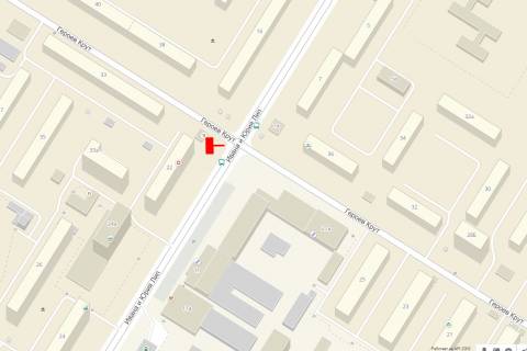 Billboard A in Odessa, 3x6x1  Gajdara No16 ugol Tereskovoj Valentiny scheme