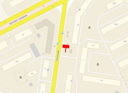 Billboard A in Odessa, 3x6x2  Segedskaa 1-A scheme