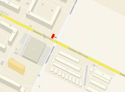 Billboard A in Odessa, 3x6x1  Zabolotnogo ugol Saharova No34 scheme