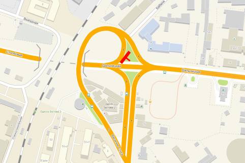 Billboard A in Odessa, 3x12x1  Dal'nickaa ugol Stusa Vasilia                                                                        PRAVYJ scheme