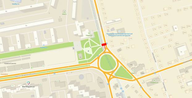 Billboard A in Odessa, 3x6  Lustdorfskaa doroga / Akademika Glusko                                          iz centra scheme