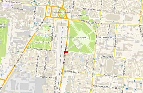 Prismatron, Prism B in Odessa, 3x6  Srednefontanskaa / Pirogovskaa, 29 - 225064 scheme