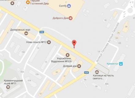 Billboard A in Kremenchuk, 5,1 х 3,5  st. Halamenuka, 7, bila zaliznicnogo vokzalu, supermarketiv "ATB", "MarketOpt" scheme