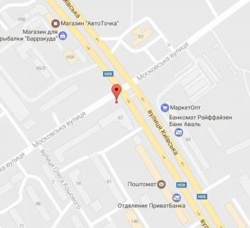 Billboard B in Kremenchuk, 3 х 6  st. V.Pugacova, 37, perehr. z st. Kiivs'kou, rajon supermarketiv <<Fozzy>> ta <<Novaa Linia>> scheme