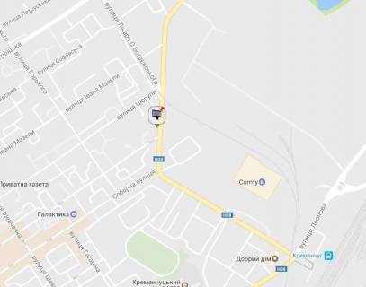 Prismatron, Prism A in Kremenchuk, 3 х 6  prosp. Svobodi, perehr. z st. Halamenuka i st. Sobornou, rajon supermarketiv <<ATB>>, <<MarketOpt>>, kafe "Barcik",  DK "Kredmas" - 108930 scheme