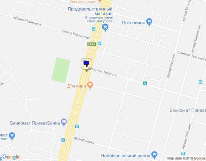 Billboard A in Kremenchuk prosp. Svobody, 120/25, perekrestok s pereulkom Tolstogo scheme