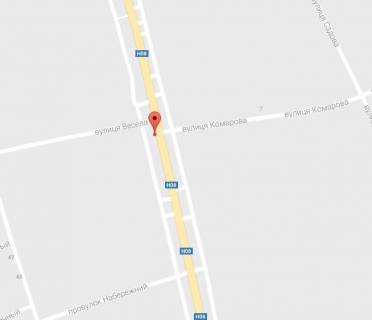 Billboard B in Kremenchuk, 3 х 6  Pisane, st. Kiivs'ka, bila budinku 185 scheme