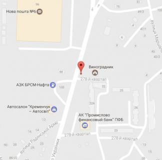 Billboard A in Kremenchuk, 3 х 6  prosp. L.Ukrainki, 22, navproti TRC scheme