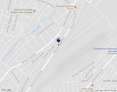 Billboard A in Kremenchuk  st. Zeleznodoroznaa, 49, rajon Konditerskoj fabriki <<Lukas>>, napravlene v centr scheme