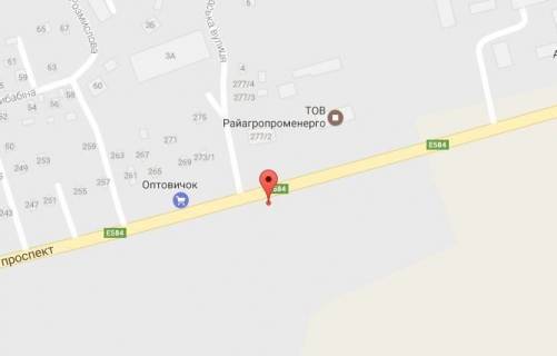 Billboard A in Kremenchuk, 3 х 6  prosp. Poltavs'kij, 281, r-n AZS, Poltavs'kij napramok, viizd z mista scheme