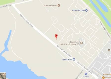 Billboard A in Horishni Plavni (Komsomolsk), 3 х 6  prospekt Geroiv Dnipra, 78, r-n Central'nogo rinku scheme