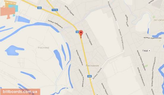 Billboard A in Kremenchuk Pescanoe, st. Kievskaa, vozle domovladenia No 158 scheme