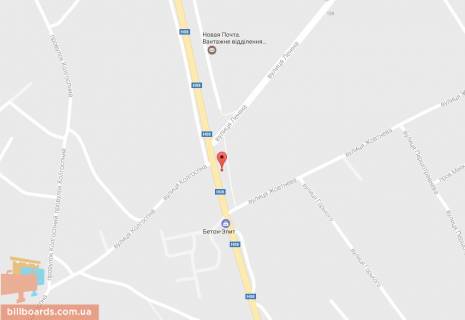 Billboard A in Kremenchuk Pescanoe, st. Kievskaa, perekrestok s st. Lenina, rajon supermarketa <<Optovicok>> scheme