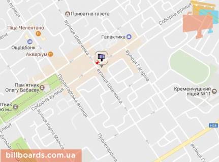 Prismatron, Prism A in Kremenchuk, 3 х 6  prosp. Svobodi, 2, kvart. 101, perehr. z st. Evropejs'kou, rajon magaziv <<Avrora>>, "Ta-Da" i supermarketu <<MarketOpt>> - 87211 scheme