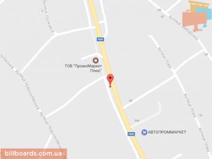Billboard A in Kremenchuk Pescanoe, st. Kievskaa,  vozle domovladenia No 71 scheme